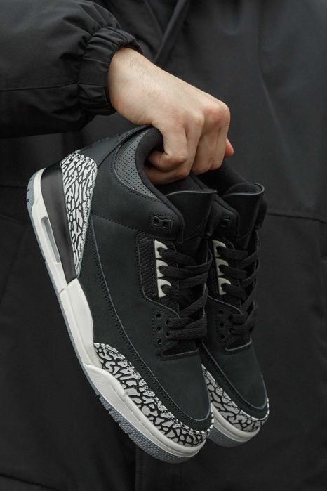 Мужские кроссовки Nike Air Jordan Retro 3 Off Noir "Black" 40-46