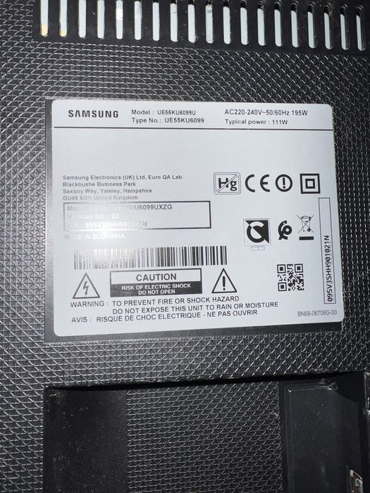 Телевізор самсунг ue55ku6099uxzg