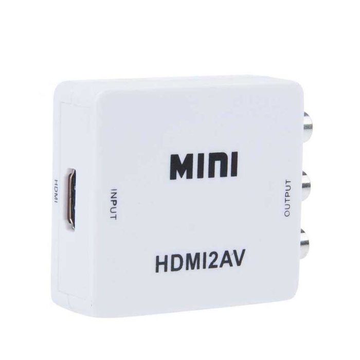 Conversor Adaptador HDMI para AV | Entrada HDMI-Saída AV/RCA (HDMI-AV)