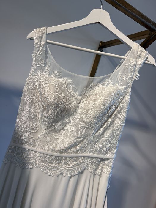 Suknia ślubna wysyłka, rozmiar 36,38,40 muślinowa litera A