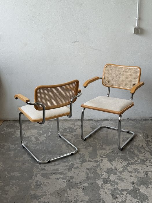 Krzesła fotele bauhaus rattan breuer stam vintage