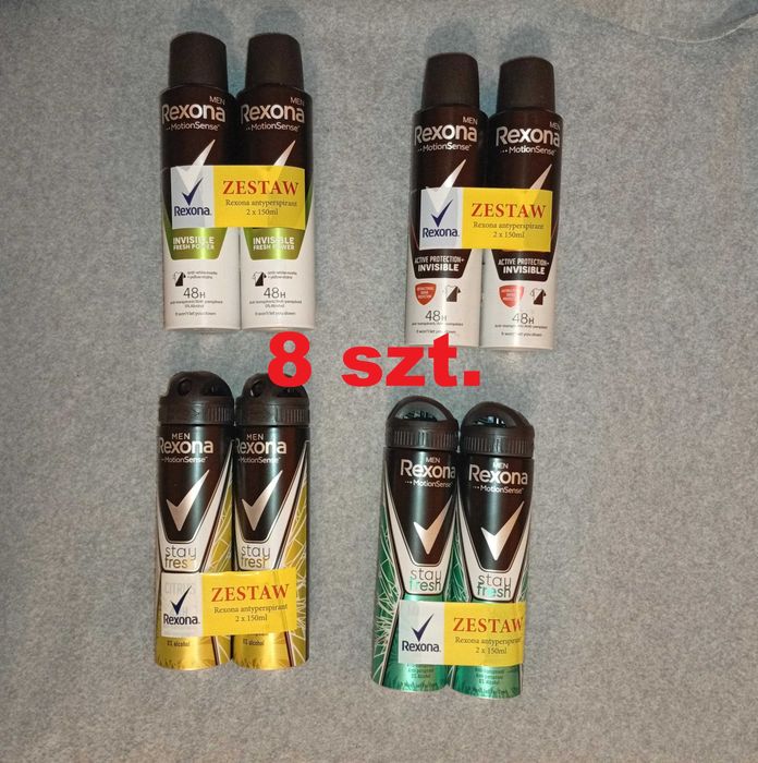 8 szt. Rexona męski dezodorant