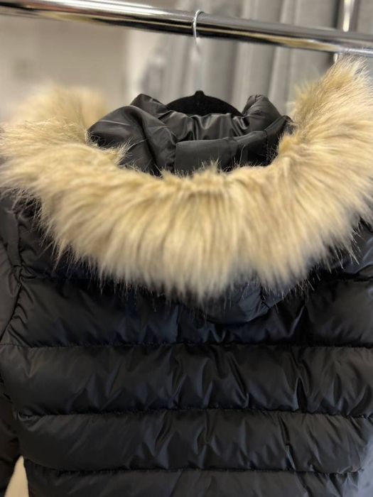 Женская куртка Moncler зимняя до -20 градусов ЭКО пух черного цвета