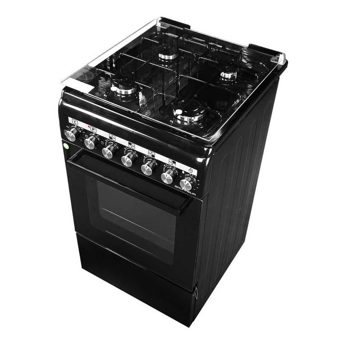 Плита газоелектр. FLG5612MB 50см. чорна  (GRUNHELM)