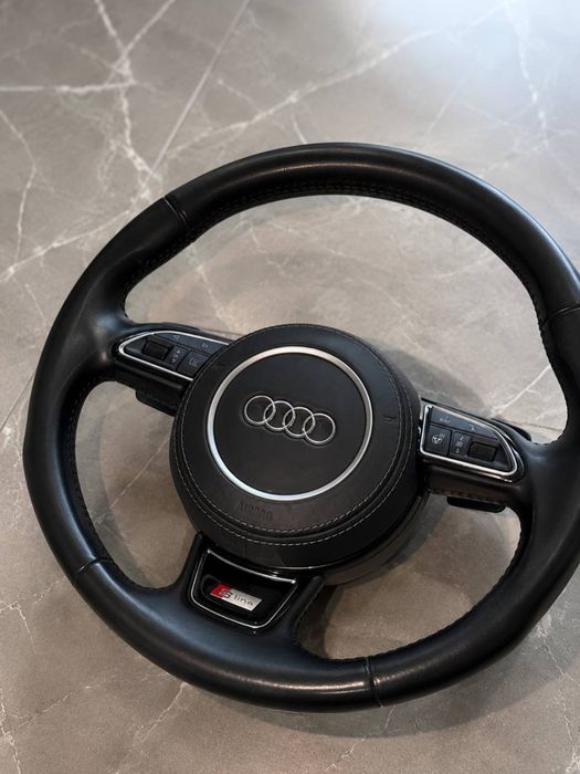 Оригинальный руль Audi A6/A7 C7 S-line с подогревом, вибрацией, лепестками и Airbag
