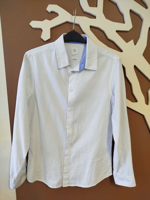 Koszula biała chłopięca 158