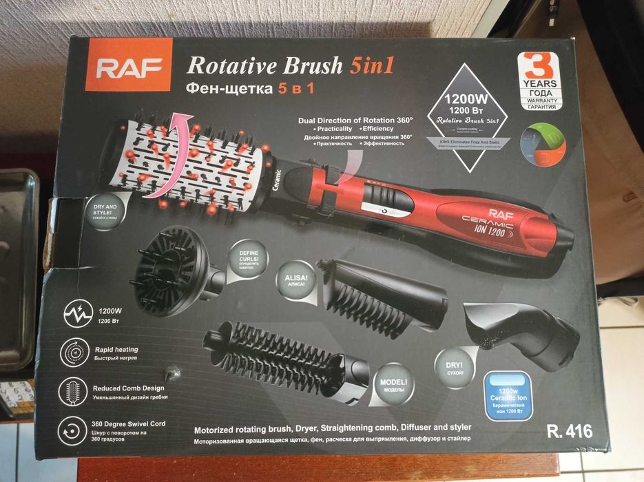 Фены-плойки Scarlett SC-273, RAF R416 Brush Ceramic, Щипцы, исправные