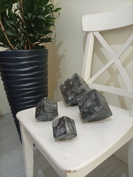 Conjunto de 4 cubos decorativos