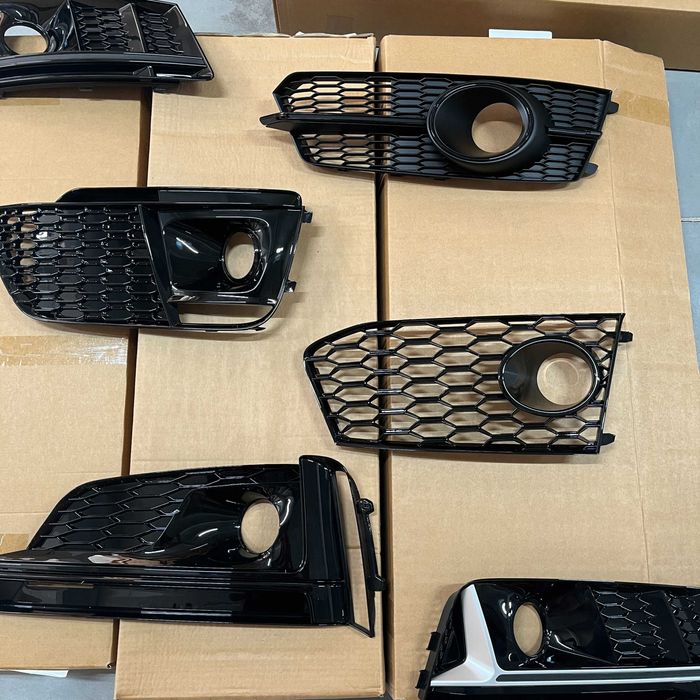 ВЫСОКОЕ КАЧЕСТВО! Боковые решетки радиатора в бампер ауди НЕДОРОГО