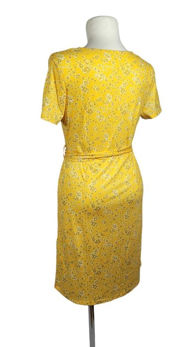 Nowa żółta sukienka 40,L/42,XL wzór w kwiatki BonPrix BPC na lato