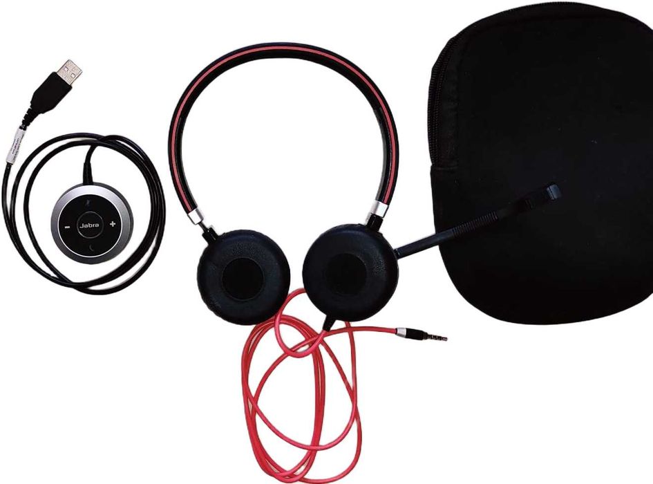 Jabra Evolve 40 MS  Stereo Słuchawki Zestaw USB + Etui  Mikrofon