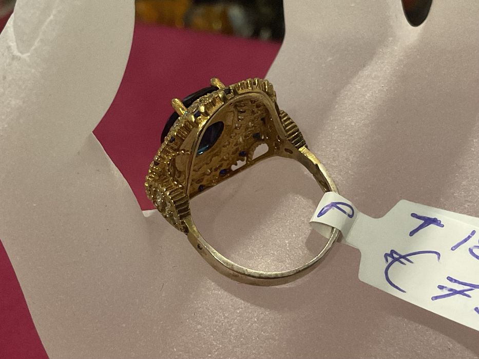 Anel prata 925 banho de ouro t,18 mm