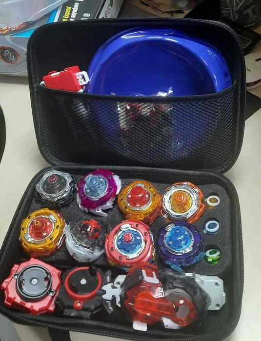 Набор волчков ​BeyBlade бейблейд 8шт арена запускалки сумка для хранен