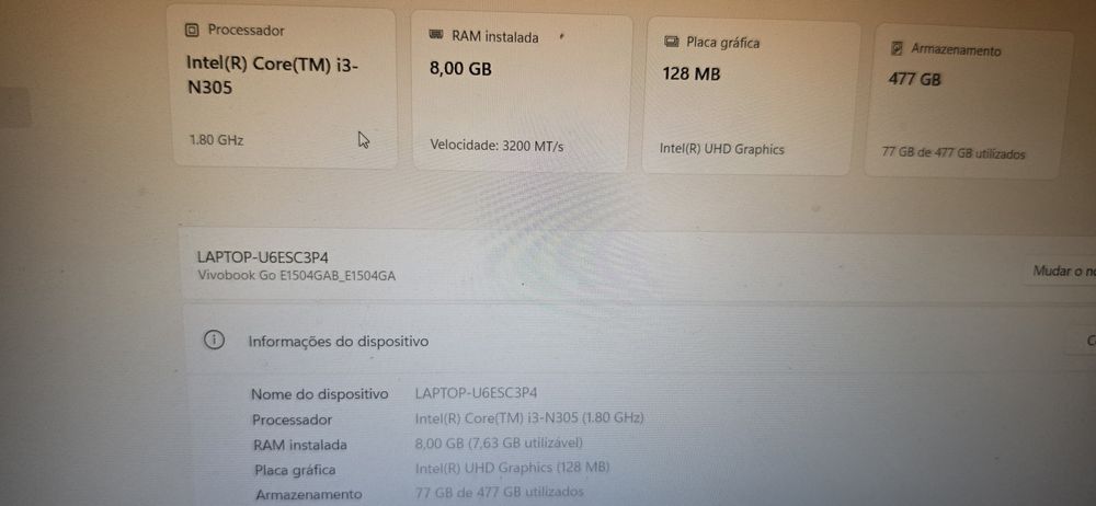 Computador Asus igual a novo
