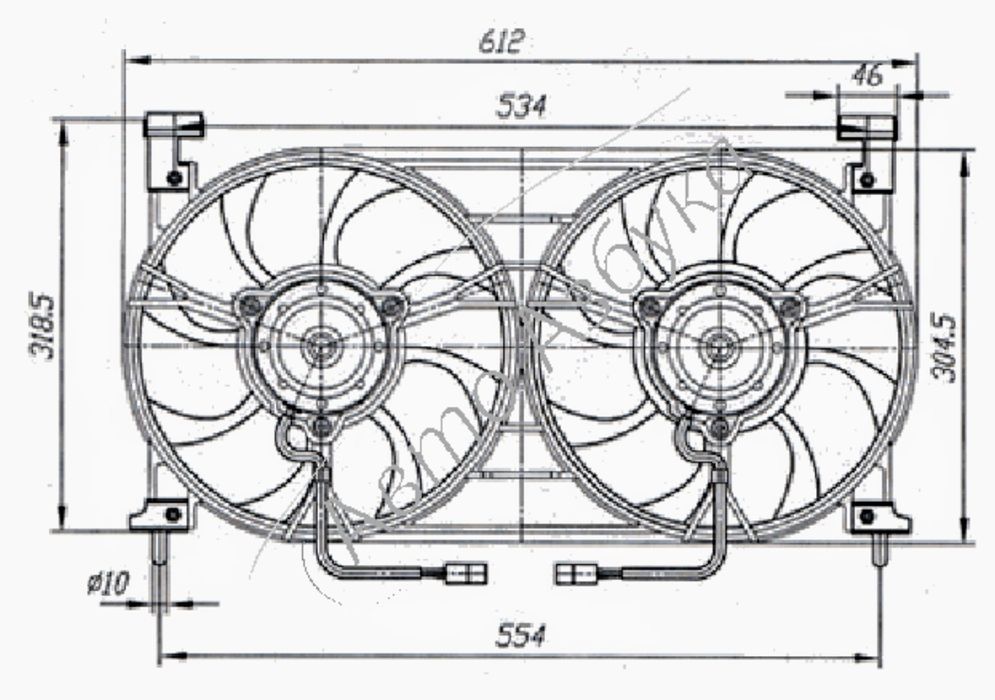 Вентилятор охлаждения Нива Tайга.Иномарки. Шевроле Нива 2123