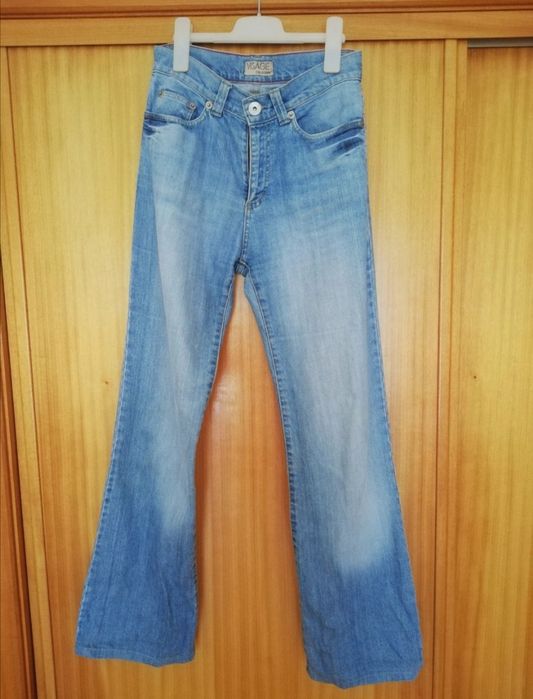 Calças de canga azuis