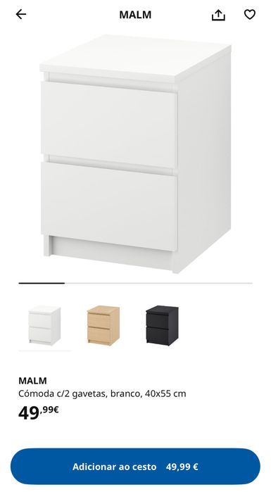 2 mesas cabeceira malm ikea