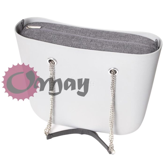 organizer OBAG STANDARD struktura grafit Elegancki 2 kieszenie OMAY