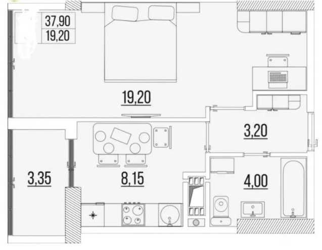 1-room apartment apartment by the address st. Tankistov (area 38 m²) - Atlanta.ua - photo 7