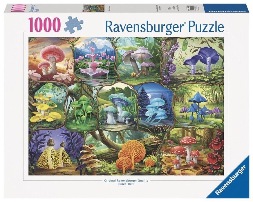 Puzzle 1000 Piekne grzyby pudełko,