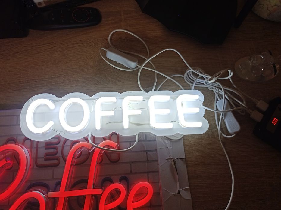 Лед вивіска рекламна  Coffee.