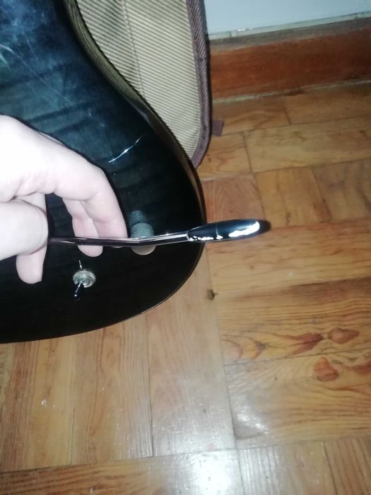 Guitarra Hagstrom Ultralux XL-2P, padrão Cosmic Black Burst