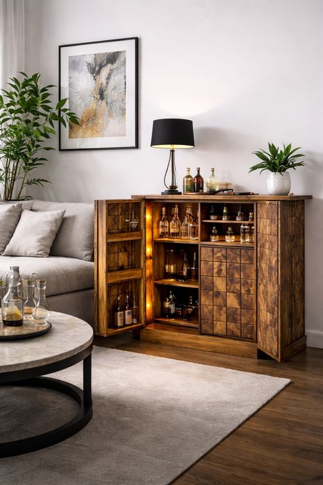 Szafka barowa,barek drewno sheesham