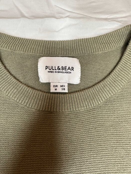 Camisola de manga comprida em algodão verde guerra