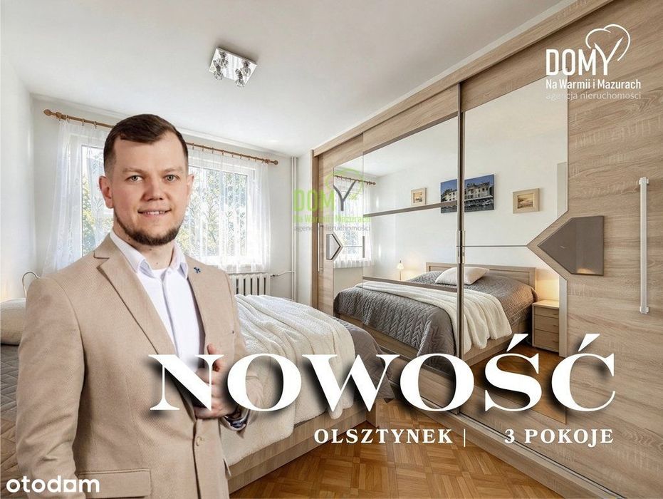 I piętro/duży balkon/3 pokoje Olsztynek