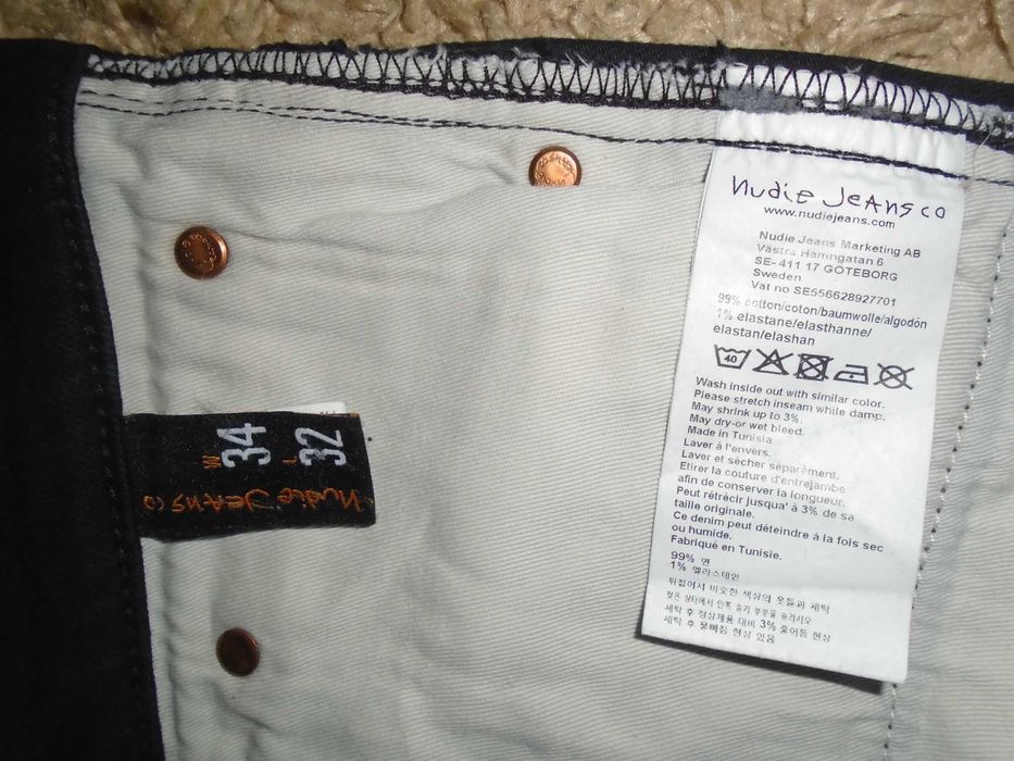 Джинсы Nudie Jeans Lean Dean Organic Italy W34 L32