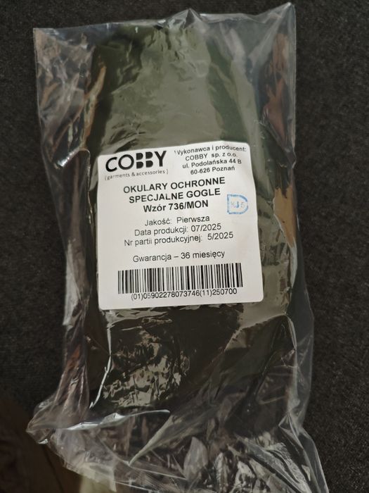 Okulary ochronne Specjalne gogle wz 736/MON