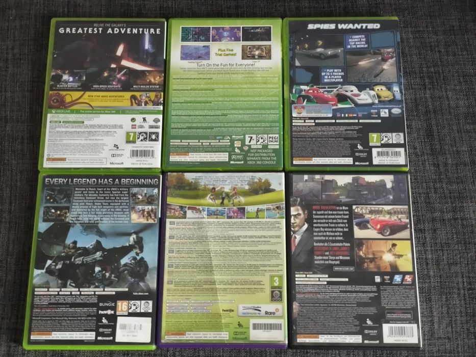 Zestaw Gier Gry Mafia II Cars 2 Halo Star Wars Xbox 360 Kinect