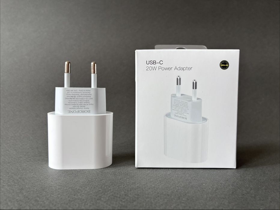 Power Adapter GaN 20W USB-C зарядний блок адаптер швидка зарядка iphone та андроід