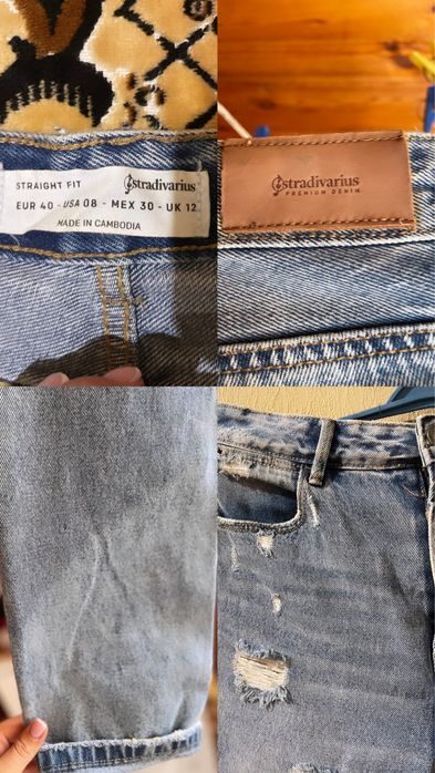 Джинсы мом Stradivarius