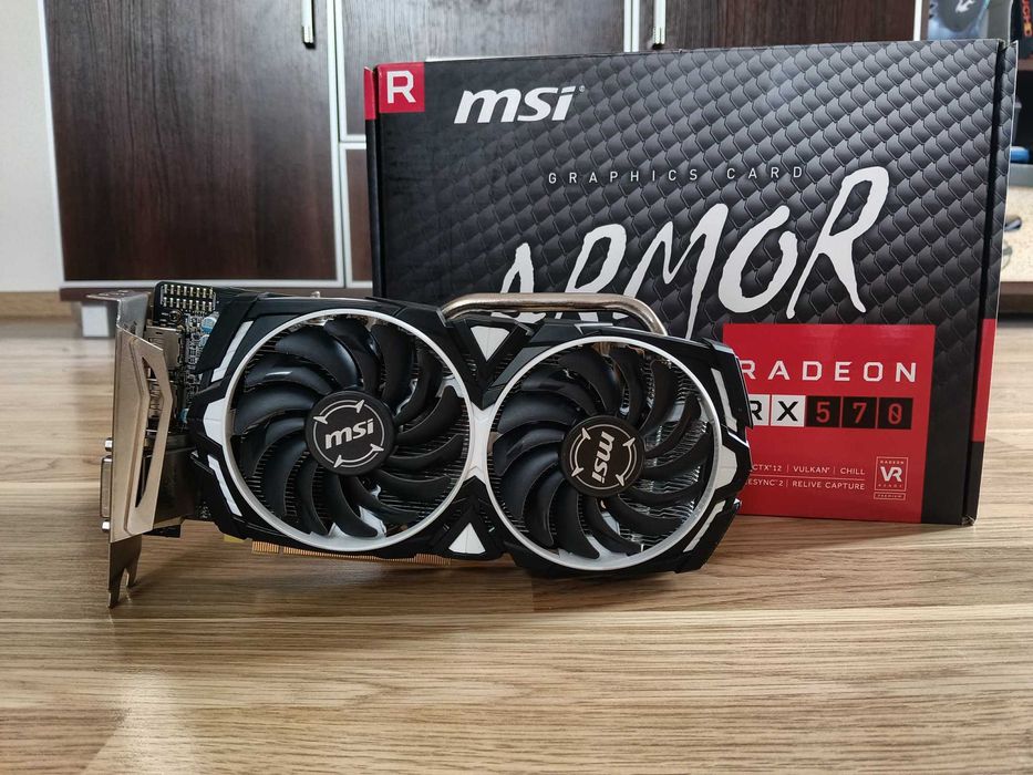 MSI Radeon RX 570 ARMOR OC 8GB GDDR5 – 100% Sprawna + Pudełko