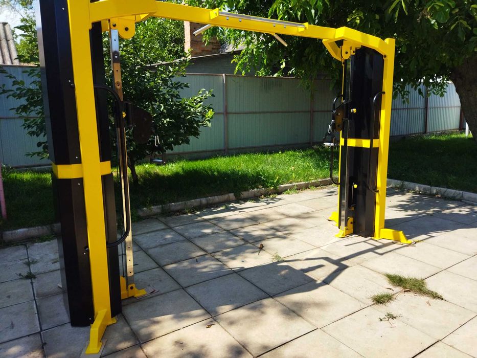 тренажер кросовер, блочная рама, оборудование для тренажерных залов