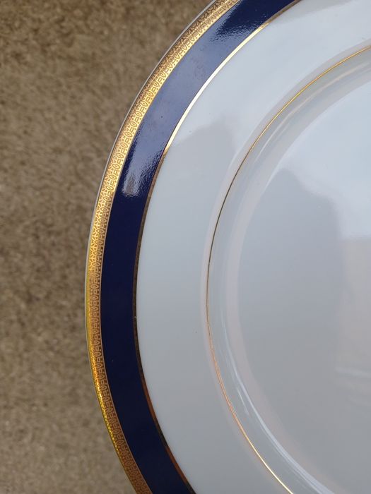 Комплект кобальтових тарілок Чехія кобальт фарфор Чехия Thun