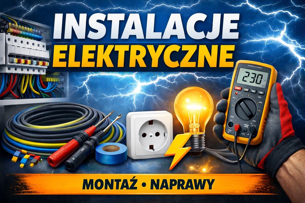 Elektryk, usługi elektryczne, instalacje, drobne naprawy. Grójec