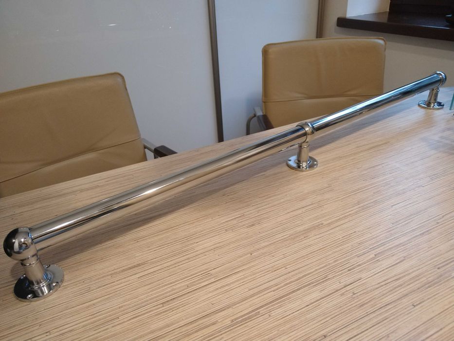 BALUSTRADA SCHODOWA Poręcz z rurki fi 32 + uchwyty Solidne/ Nowe