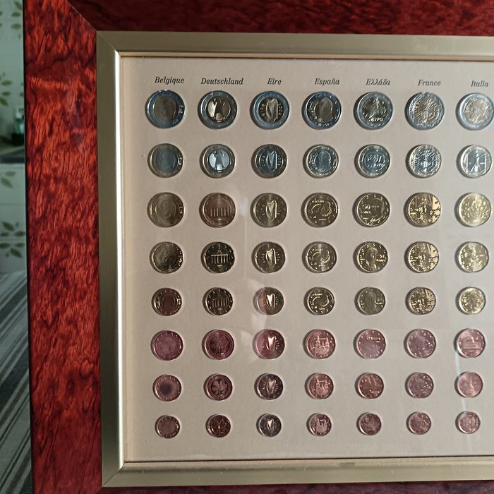 Coleção de 96 moedas de Euro (não circuladas) _ Certificado "Art Gallery"
