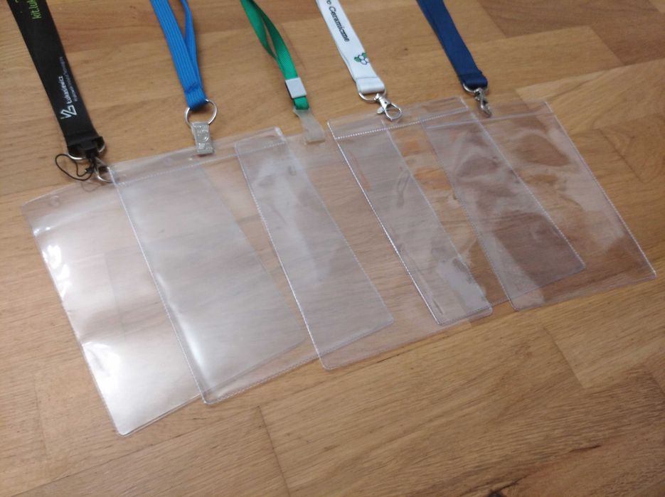 Identyfikatory plakietki 5 szt smyczy okładka etui holder przepustki