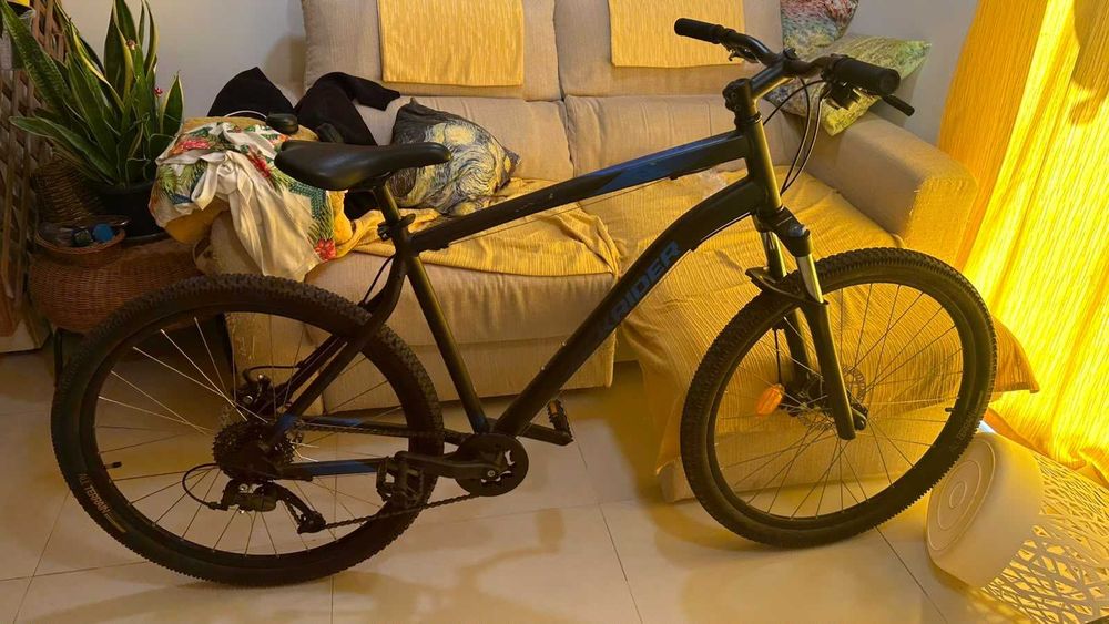 Bicicleta BTT Rockrider ST 120 XL (27,5") - Preto/Azul + Extras