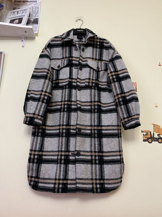 Kurtka koszula w kratę damska L