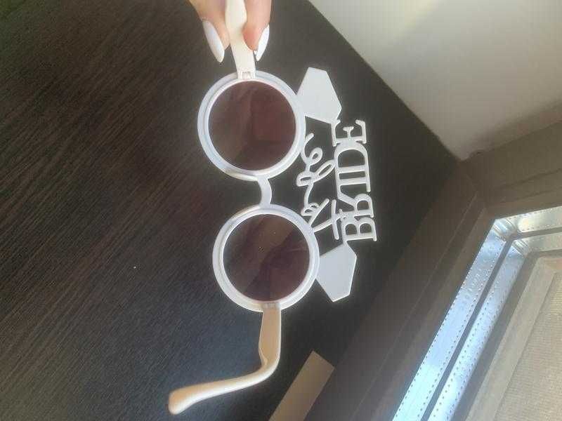 Окуляри для нареченої , рожеві окуляри bride