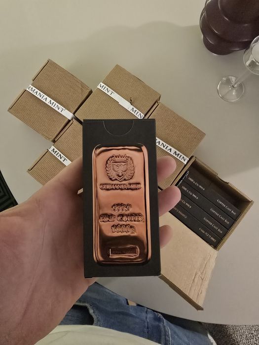 Miedz  sztabki kolekcjonerskie 1kg