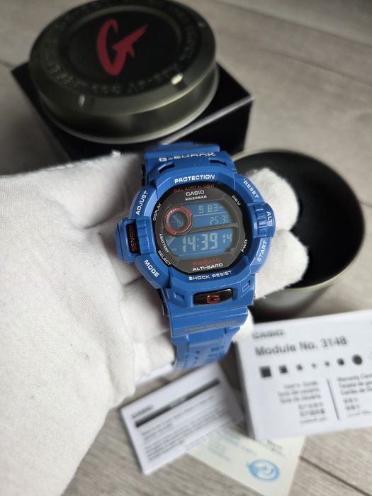 Rzadka Wersja Casio G-Shock G-9200BL-2DR Riseman Set Ładny Stan
