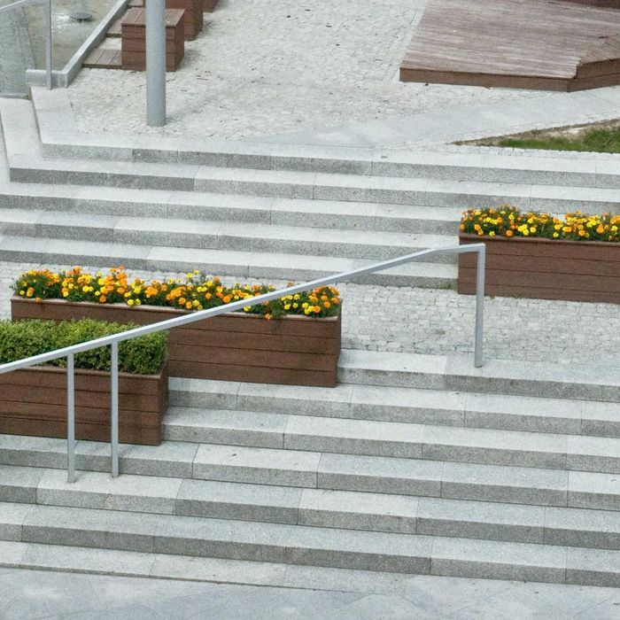 Stopień / Blok granitowy G603 Bianco 130x35x15 cm – Płomieniowany