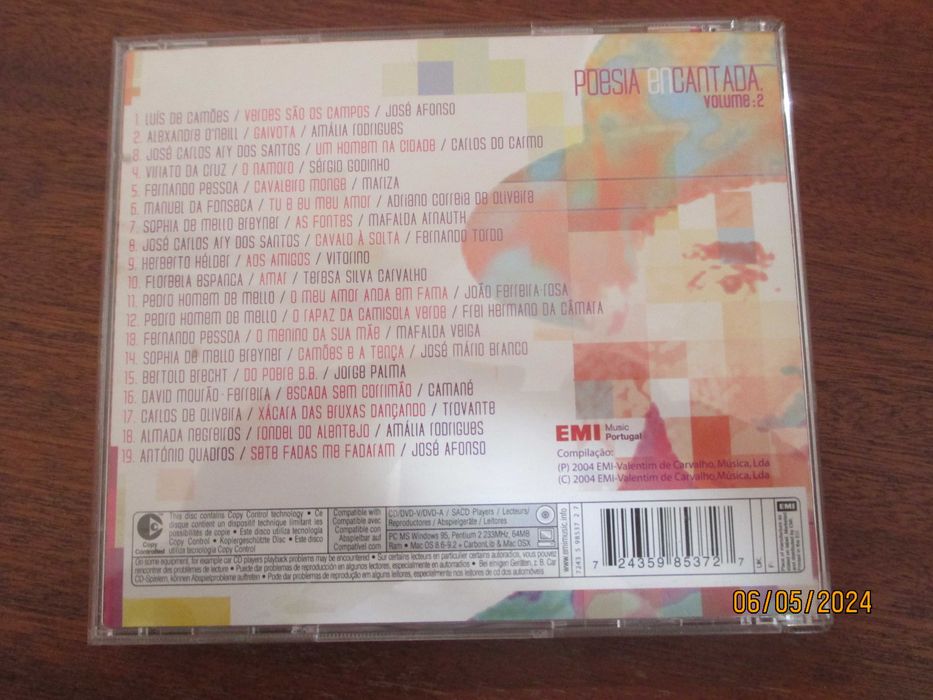3 cd's - Discos pedidos - Os reis da rádio - Poesia encantada vol. 2