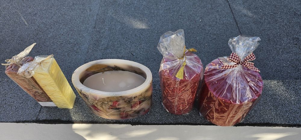 5 Velas Decorativas Artesanais Premium