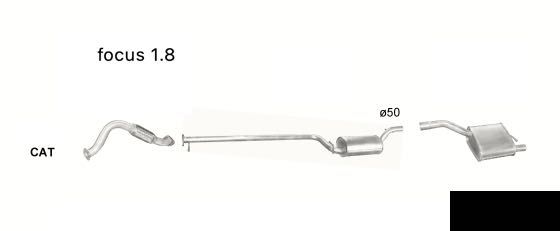 Глушитель резанатор Ford Escort Orion Focus Mondeo Scorpio Sierra